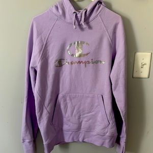 Purple champion hoodie size small